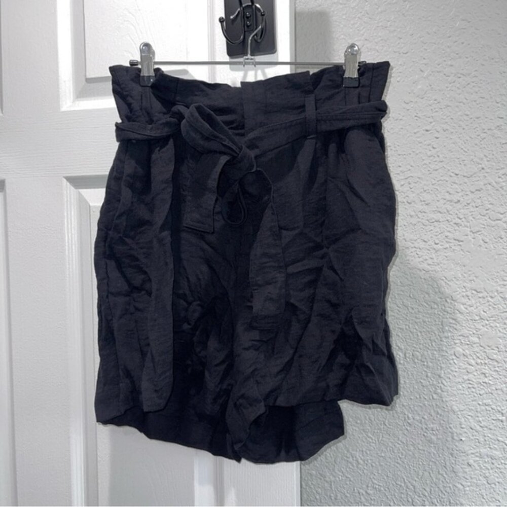 Paper bag tie High Wasted Shorts black size L